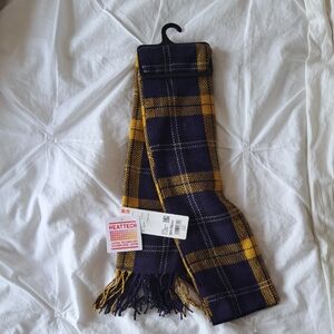 Uniqlo Yellow and Navy Checkered Scarf
